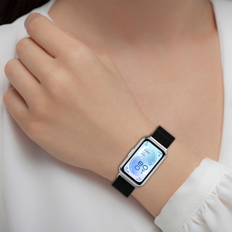 Cinturino per orologio in nylon intrecciato elastico con fibbia scorrevole., For Huawei Band 11 / Band 11 Pro