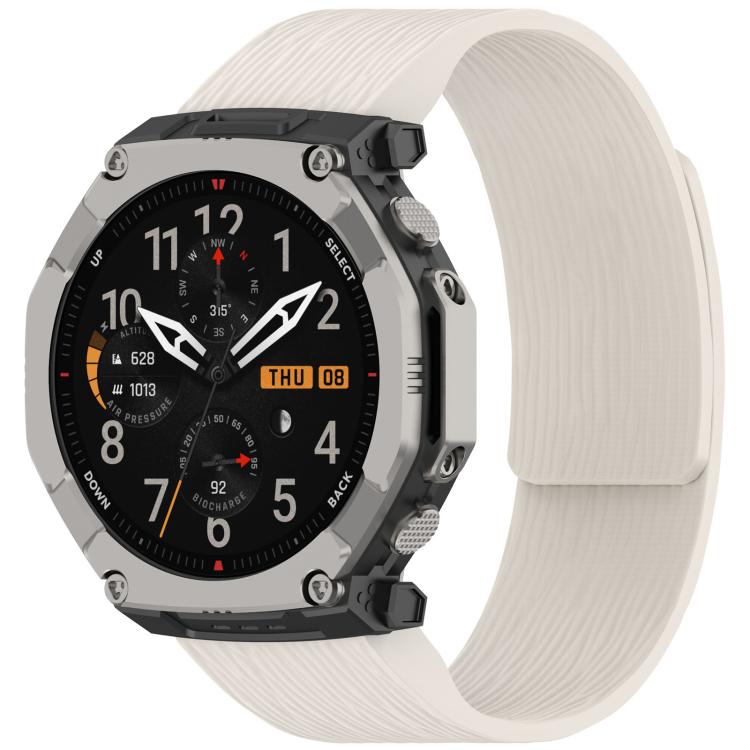 Cinturino per orologio magnetico in silicone con texture plissettata., For Amazfit T-Rex Ultra 2