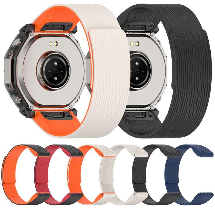 Cinturino per orologio magnetico in silicone con texture plissettata., For Amazfit T-Rex Ultra 2