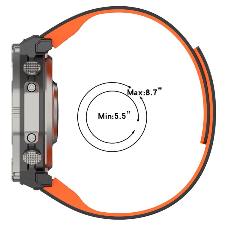 Cinturino per orologio magnetico in silicone con texture plissettata., For Amazfit T-Rex Ultra 2