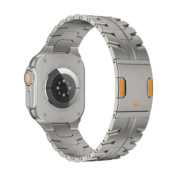 Cinturino per orologio Iron Man in metallo di titanio magnetico, For Apple Watch 46mm / 49mm / 45mm / 44mm