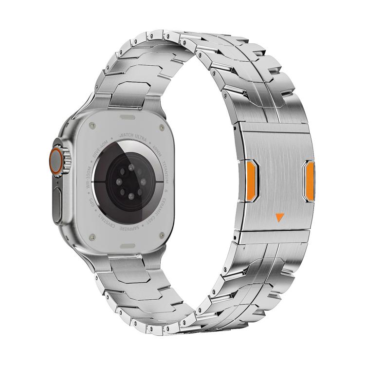 Cinturino per orologio Iron Man in metallo di titanio magnetico, For Apple Watch 46mm / 49mm / 45mm / 44mm