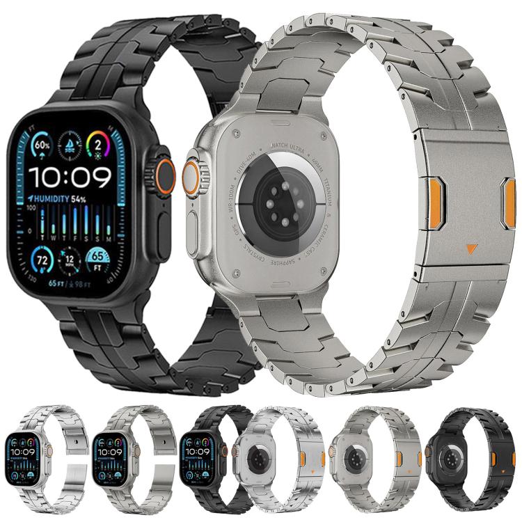 Cinturino per orologio Iron Man in metallo di titanio magnetico, For Apple Watch 46mm / 49mm / 45mm / 44mm