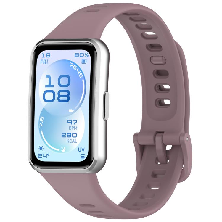 Cinturino per orologio in silicone lucido a tinta unita., For Huawei Band 11 / Band 11 Pro