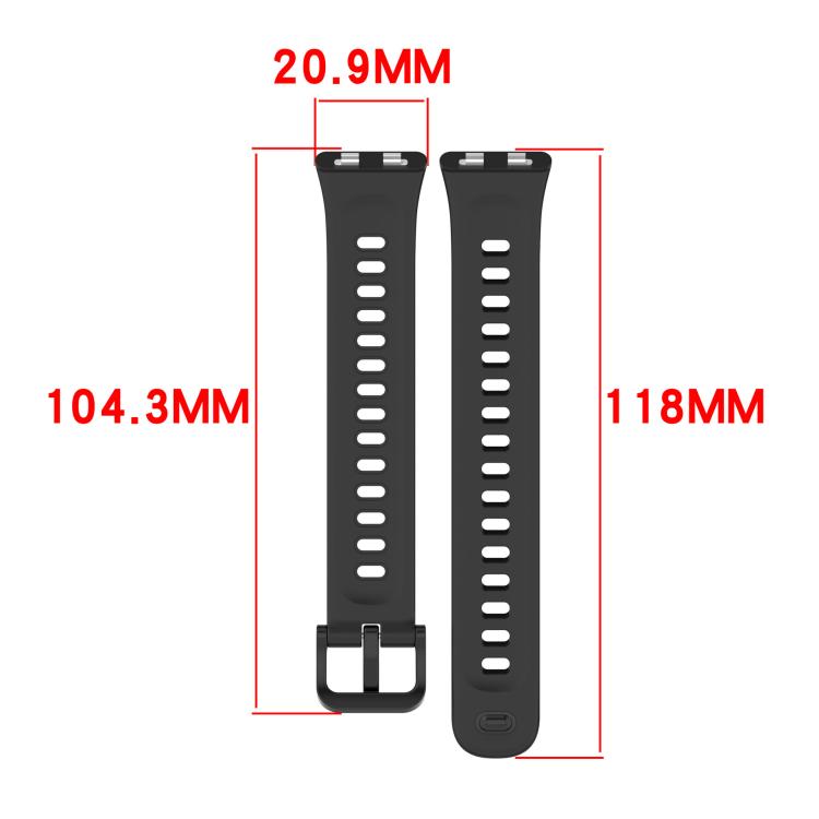 Cinturino per orologio in silicone lucido a tinta unita., For Huawei Band 11 / Band 11 Pro