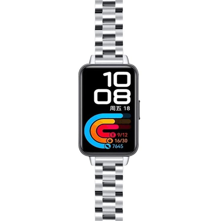 Cinturino sottile in acciaio inossidabile con tre perline per orologio., For Huawei Band 11 / Band 11 Pro