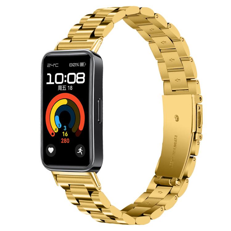 Cinturino sottile in acciaio inossidabile con tre perline per orologio., For Huawei Band 11 / Band 11 Pro