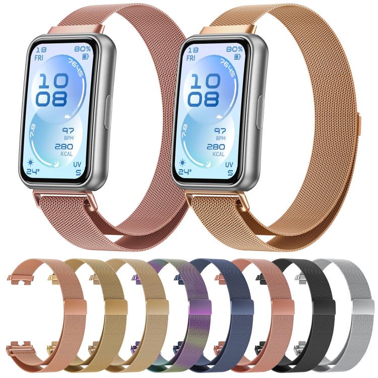 Cinturino per orologio Milanese magnetico in acciaio inossidabile, For Huawei Band 11 / Band 11 Pro