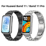 Cinturino per orologio in metallo di acciaio inossidabile con tre perline, For Huawei Band 11 / Band 11 Pro
