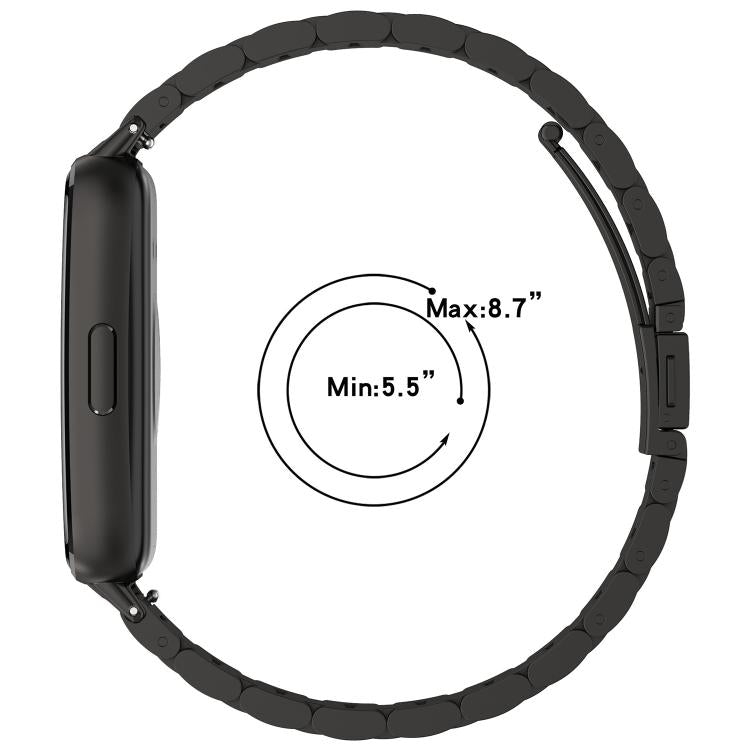 Cinturino per orologio in metallo di acciaio inossidabile con tre perline, For Huawei Band 11 / Band 11 Pro