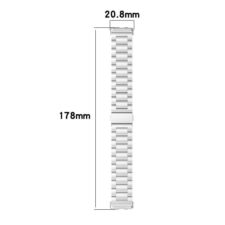 Cinturino per orologio in metallo di acciaio inossidabile con tre perline, For Huawei Band 11 / Band 11 Pro