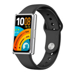 Cinturino per orologio in silicone tinta unita con fibbia inversa lucida, For Huawei Band 11 / Band 11 Pro