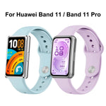 Cinturino per orologio in silicone tinta unita con fibbia inversa lucida, For Huawei Band 11 / Band 11 Pro