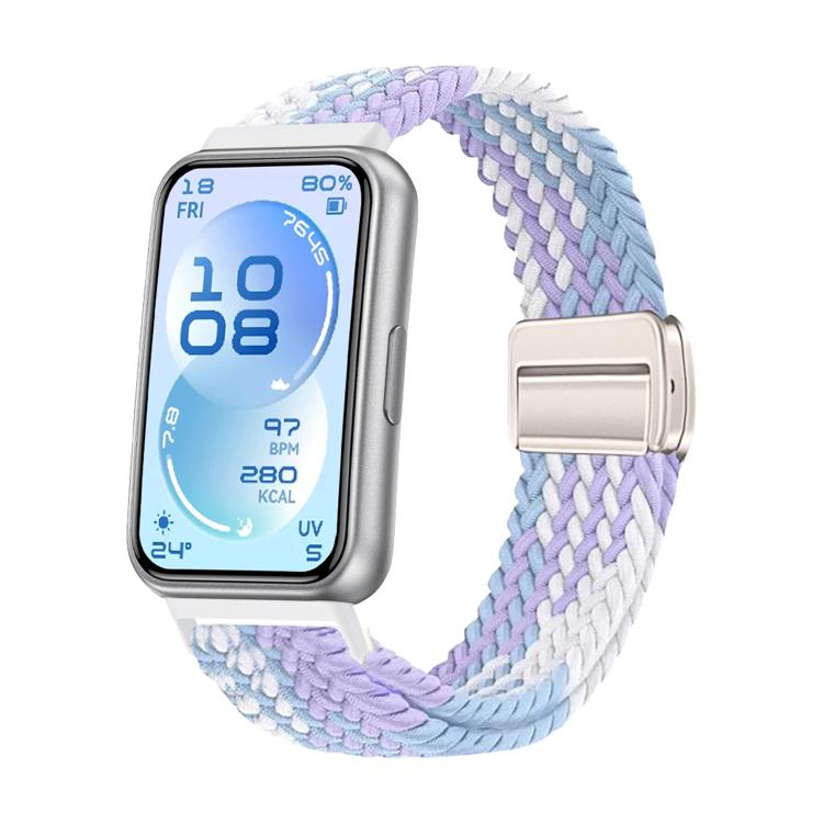 Cinturino per orologio in nylon intrecciato elastico con fibbia magnetica., For Huawei Band 11 / Band 11 Pro