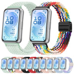 Cinturino per orologio in nylon intrecciato elastico con fibbia magnetica., For Huawei Band 11 / Band 11 Pro