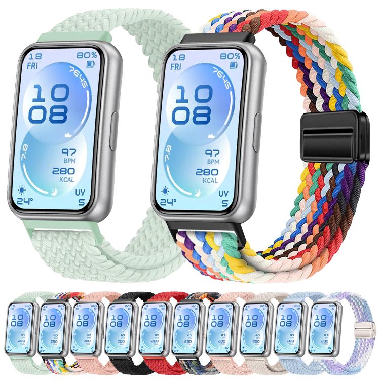 Cinturino per orologio in nylon intrecciato elastico con fibbia magnetica., For Huawei Band 11 / Band 11 Pro