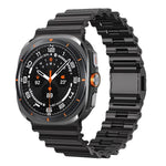 Cinturino per orologio in acciaio inossidabile con chiusura magnetica e motivo a onde oceaniche., For Samsung Galaxy Watch Ultra 2025 / Ultra 47mm