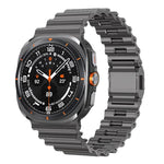 Cinturino per orologio in acciaio inossidabile con chiusura magnetica e motivo a onde oceaniche., For Samsung Galaxy Watch Ultra 2025 / Ultra 47mm