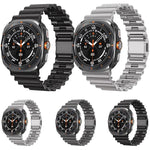 Cinturino per orologio in acciaio inossidabile con chiusura magnetica e motivo a onde oceaniche., For Samsung Galaxy Watch Ultra 2025 / Ultra 47mm