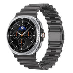 Cinturino per orologio in acciaio inossidabile con chiusura magnetica e motivo a onde oceaniche., For Samsung Galaxy Watch8 / Watch8 Classic