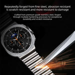 Cinturino per orologio in acciaio inossidabile con chiusura magnetica e motivo a onde oceaniche., For Samsung Galaxy Watch8 / Watch8 Classic