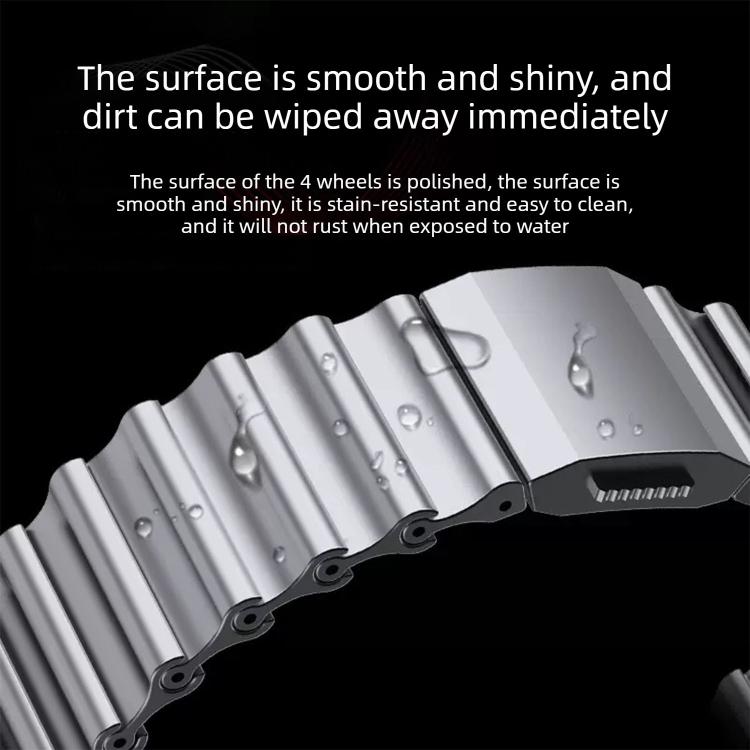 Cinturino per orologio in acciaio inossidabile con chiusura magnetica e motivo a onde oceaniche., For Samsung Galaxy Watch8 / Watch8 Classic