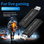 Adattatore per registrazione di gioco HU-01 1080P 60fps per streaming live, scheda di acquisizione video USB da HDMI a USB 2.0, HU-01