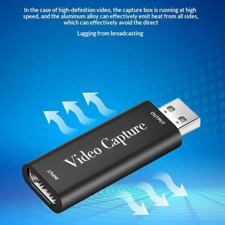 Adattatore per registrazione di gioco HU-01 1080P 60fps per streaming live, scheda di acquisizione video USB da HDMI a USB 2.0, HU-01