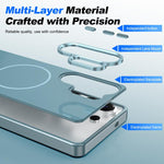 Custodia per telefono magnetica antiurto con pulsanti in metallo galvanizzato., For Samsung Galaxy S24 Ultra 5G, For Samsung Galaxy S24+ 5G, For Samsung Galaxy S24 5G
