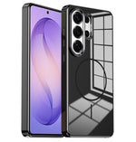 Custodia per telefono magnetica antiurto con pulsanti in metallo galvanizzato., For Samsung Galaxy S26+ 5G, For Samsung Galaxy S26 Ultra 5G, For Samsung Galaxy S26 5G, For Samsung Galaxy S25 5G, For Samsung Galaxy S25+ 5G, For Samsung Galaxy S25 Ultra 5G