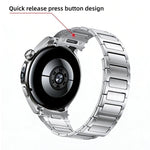 Interfaccia a pulsante, cinturino magnetico a forma di I in acciaio inossidabile., For Huawei Watch 5 46mm