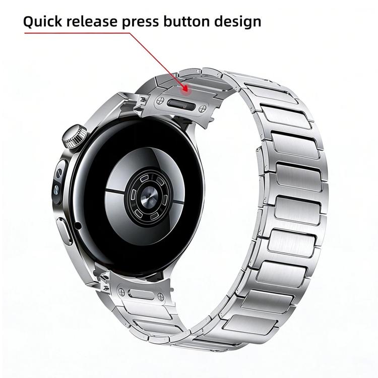 Interfaccia a pulsante, cinturino magnetico a forma di I in acciaio inossidabile., For Huawei Watch 5 46mm