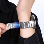 Interfaccia a pulsante, cinturino magnetico a forma di I in acciaio inossidabile., For Huawei Watch 5 46mm