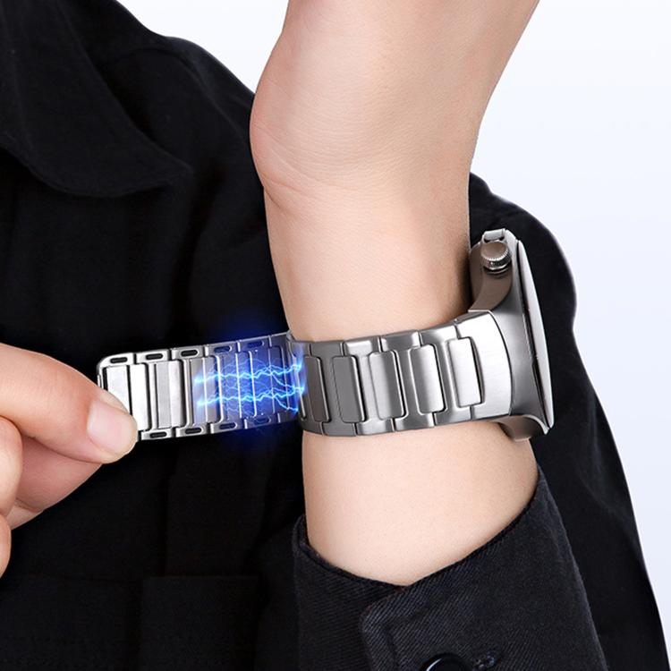 Interfaccia a pulsante, cinturino magnetico a forma di I in acciaio inossidabile., For Huawei Watch 5 46mm