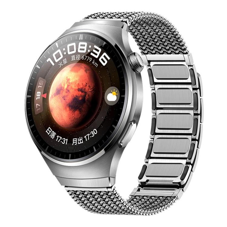 Cinturino per orologio in acciaio inossidabile con chiusura magnetica a pulsante., For Huawei Watch 4 Pro
