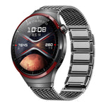 Cinturino per orologio in acciaio inossidabile con chiusura magnetica a pulsante., For Huawei Watch 4 Pro