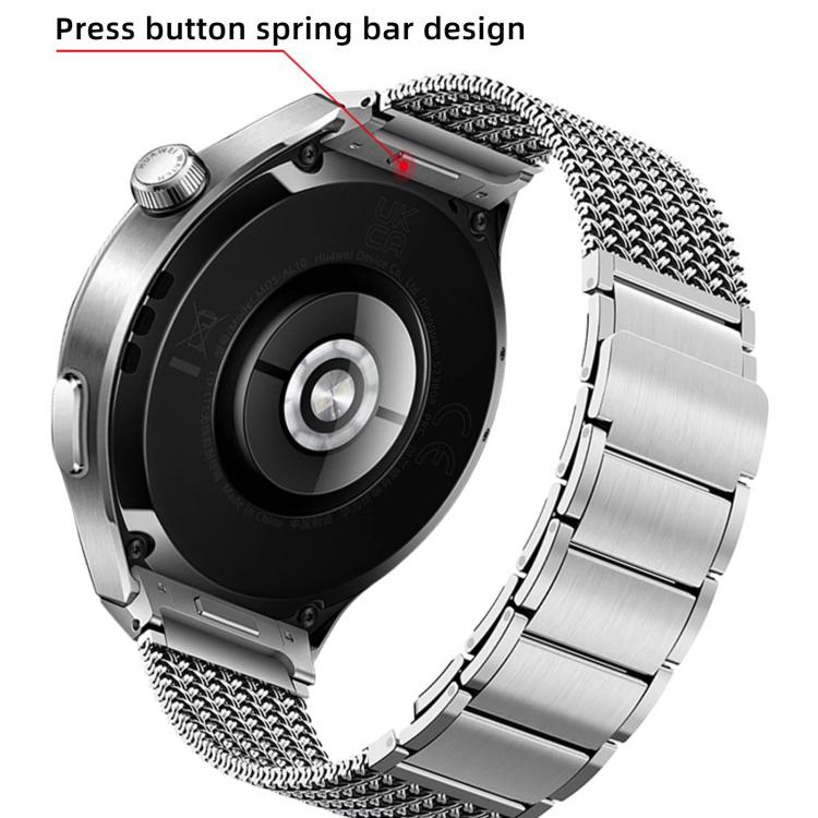 Cinturino per orologio in acciaio inossidabile con chiusura magnetica a pulsante., For Huawei Watch 4 Pro