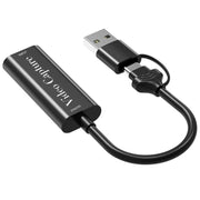 Cavo adattatore per streaming live HU-02A da HDMI a USB / Type-C, scheda di acquisizione video 2 in 1, HU-02A