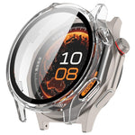 Pellicola in vetro temperato integrata nella custodia protettiva per orologio in PC, For OPPO Watch X3 / OnePlus Watch 4