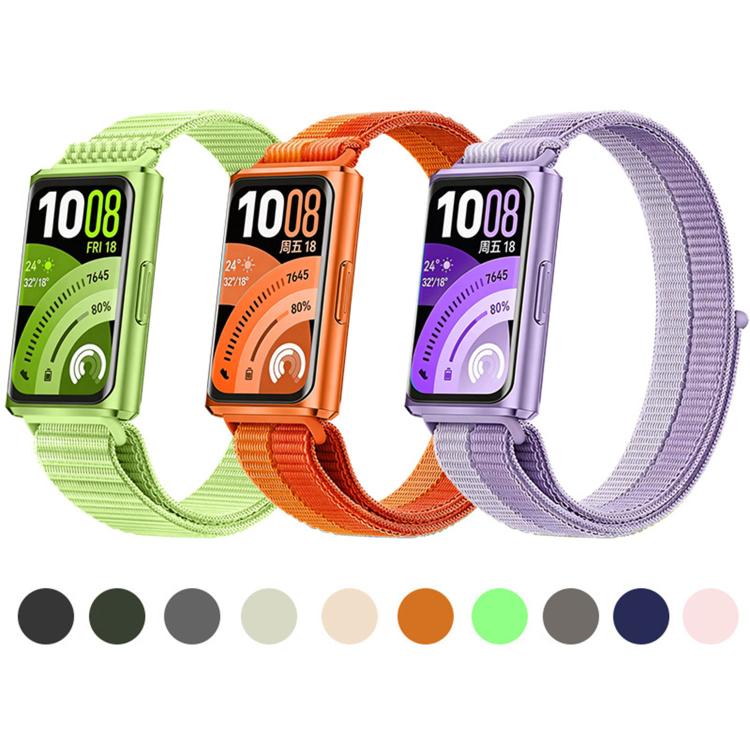 Cinturino per orologio regolabile in nylon con chiusura a strappo., For Huawei Band 11 / Band 11 Pro