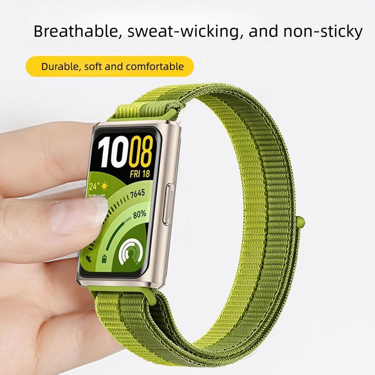 Cinturino per orologio regolabile in nylon con chiusura a strappo., For Huawei Band 11 / Band 11 Pro