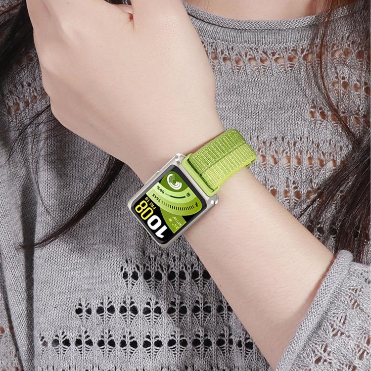 Cinturino per orologio regolabile in nylon con chiusura a strappo., For Huawei Band 11 / Band 11 Pro