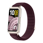 Cinturino per orologio in nylon intrecciato con chiusura a strappo e interfaccia metallica., For Huawei Band 11 / Band 11 Pro