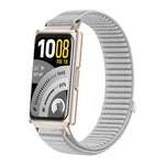 Cinturino per orologio in nylon intrecciato con chiusura a strappo e interfaccia metallica., For Huawei Band 11 / Band 11 Pro