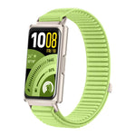 Cinturino per orologio in nylon intrecciato con chiusura a strappo e interfaccia metallica., For Huawei Band 11 / Band 11 Pro