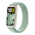 Cinturino per orologio in nylon intrecciato con chiusura a strappo e interfaccia metallica., For Huawei Band 11 / Band 11 Pro