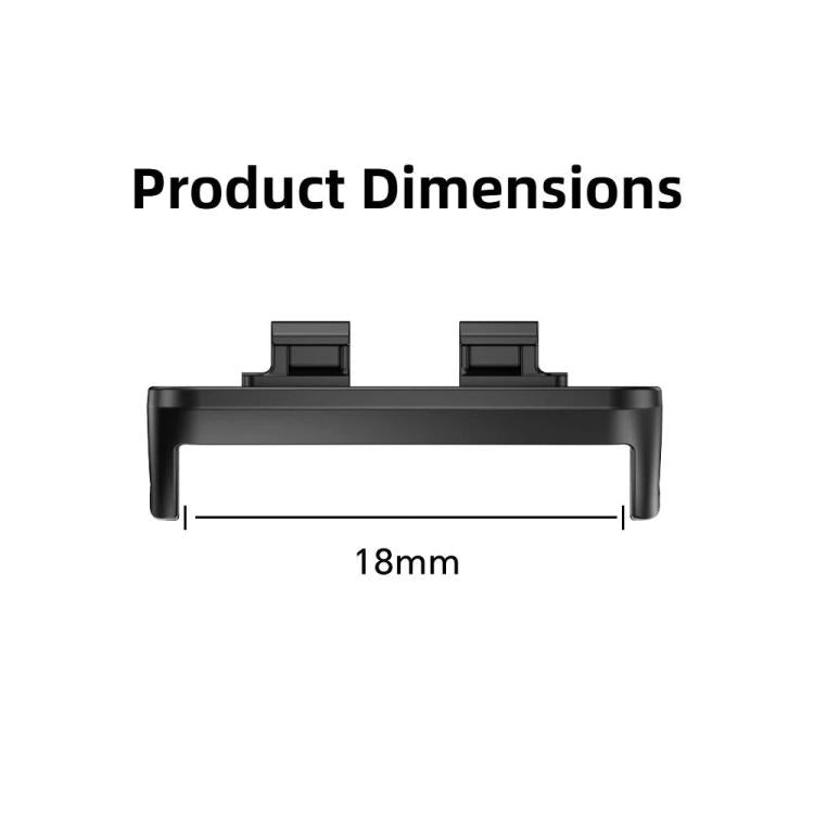 Una coppia di connettori per cinturino per orologio con testa in metallo in acciaio inossidabile da 18 mm, For Huawei Band 11 / Band 11 Pro