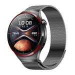 Pulsante Interfaccia senza soluzione di continuità Cinturino per orologio Milanese magnetico in acciaio inossidabile, For Huawei Watch 4 Pro