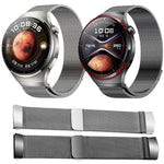 Pulsante Interfaccia senza soluzione di continuità Cinturino per orologio Milanese magnetico in acciaio inossidabile, For Huawei Watch 4 Pro