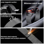 Pulsante Interfaccia senza soluzione di continuità Cinturino per orologio Milanese magnetico in acciaio inossidabile, For Huawei Watch 4 Pro